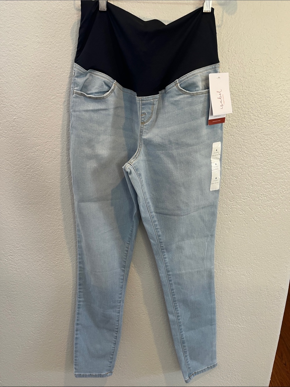 Isabel Maternity by Ingrid & Isabel Light Blue Jeans with  Maternity Panel